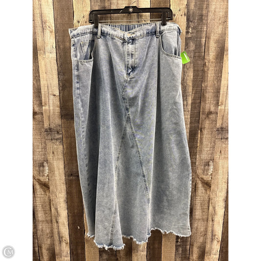 Skirt Maxi By Cmf In Blue Denim, Size: 3x