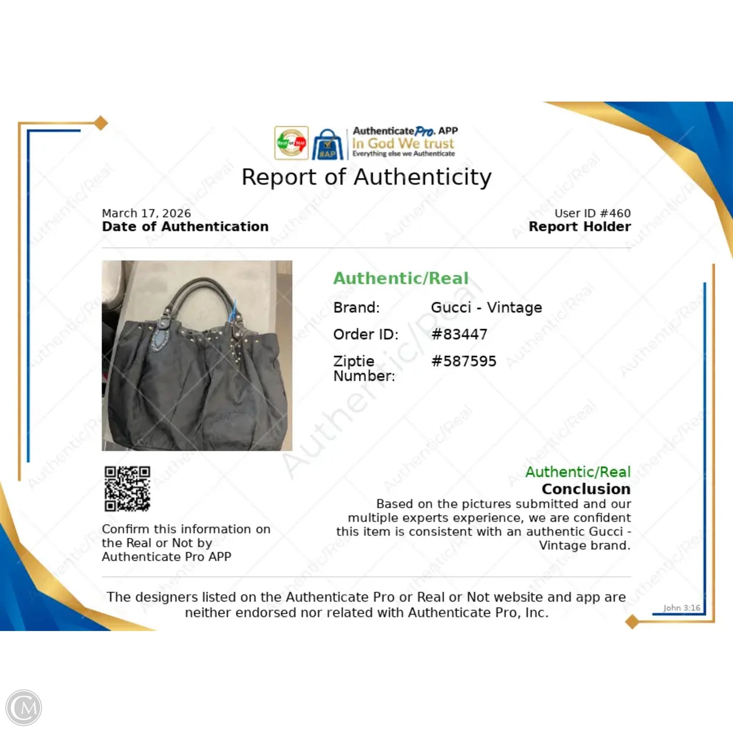 Handbag Luxury Designer By Gucci, Size: Large