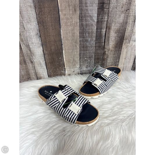 Sandals Designer By Kate Spade In Striped Pattern, Size: 8