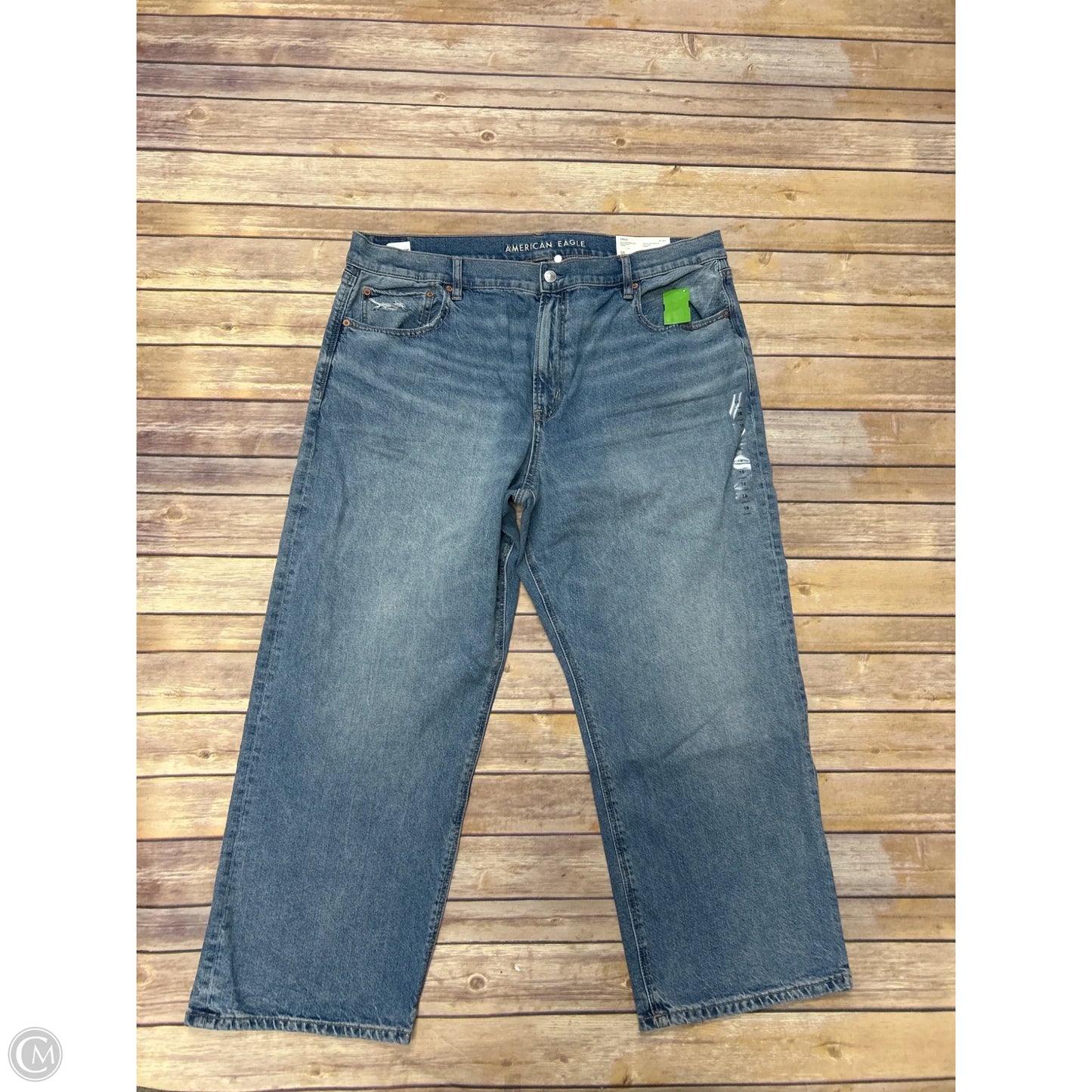 Jeans Boyfriend By American Eagle In Blue Denim, Size: 18