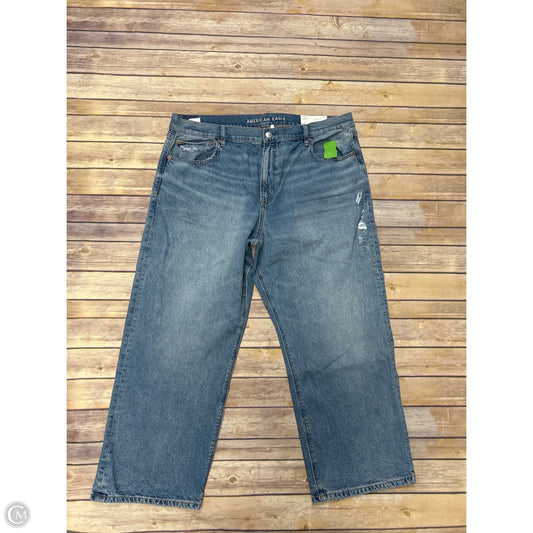 Jeans Boyfriend By American Eagle In Blue Denim, Size: 18