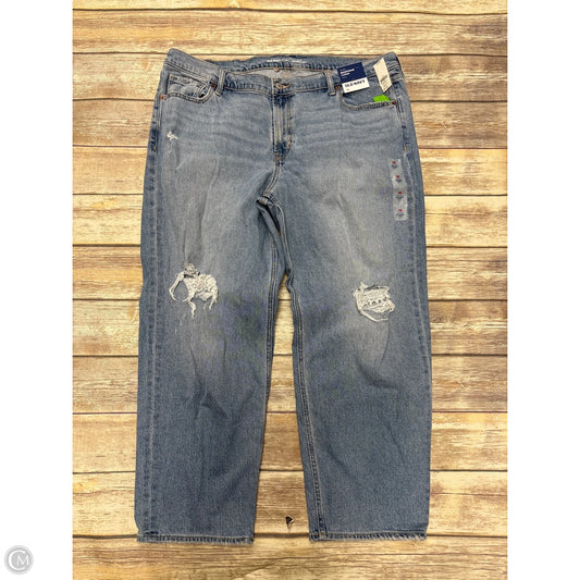 Jeans Boyfriend By Old Navy In Blue Denim, Size: 18