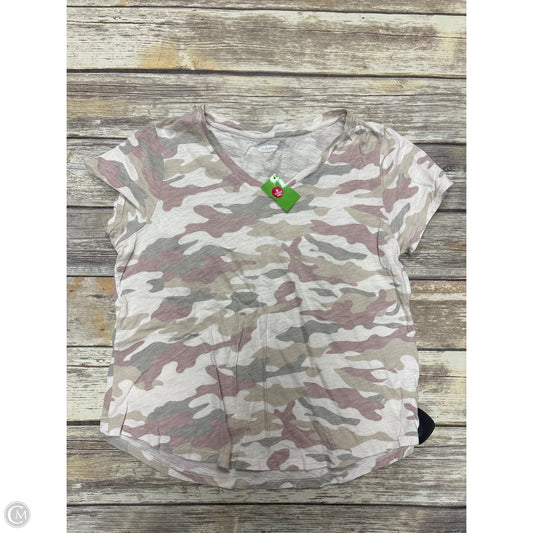 Top Short Sleeve Basic By Old Navy In Camouflage Print, Size: M