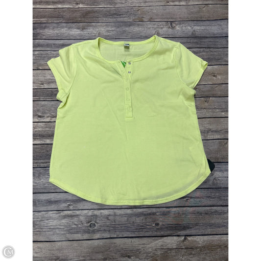 Top Short Sleeve Basic By Old Navy In Yellow, Size: L