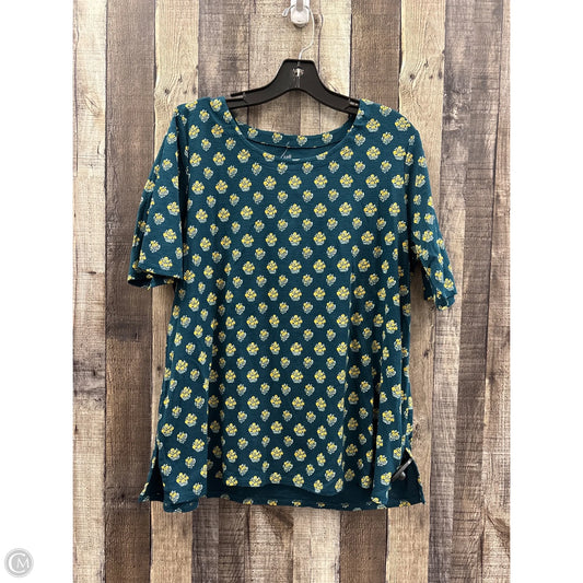 Top Short Sleeve By J. Jill In Teal, Size: L