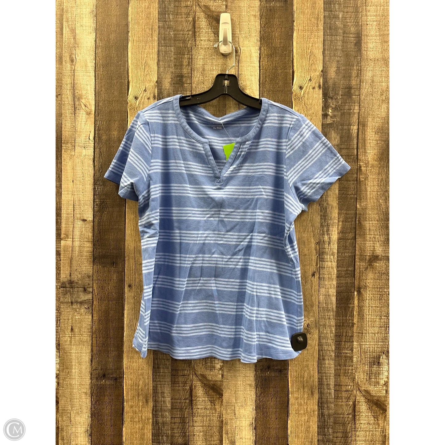 Top Short Sleeve By L.l. Bean In Striped Pattern, Size: Xl