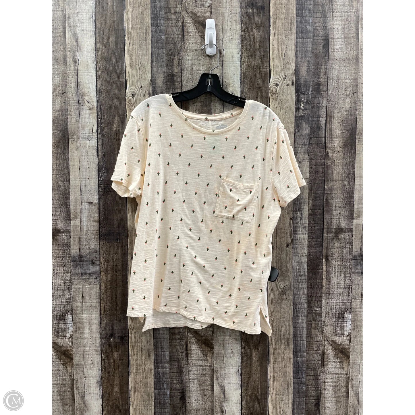 Top Short Sleeve Basic By Old Navy In Peach, Size: L