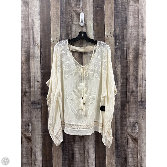Top Short Sleeve By Knox Rose In Beige, Size: M