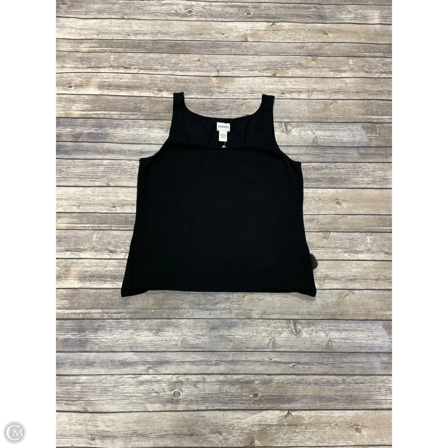 Top Sleeveless By Chicos In Black, Size: L