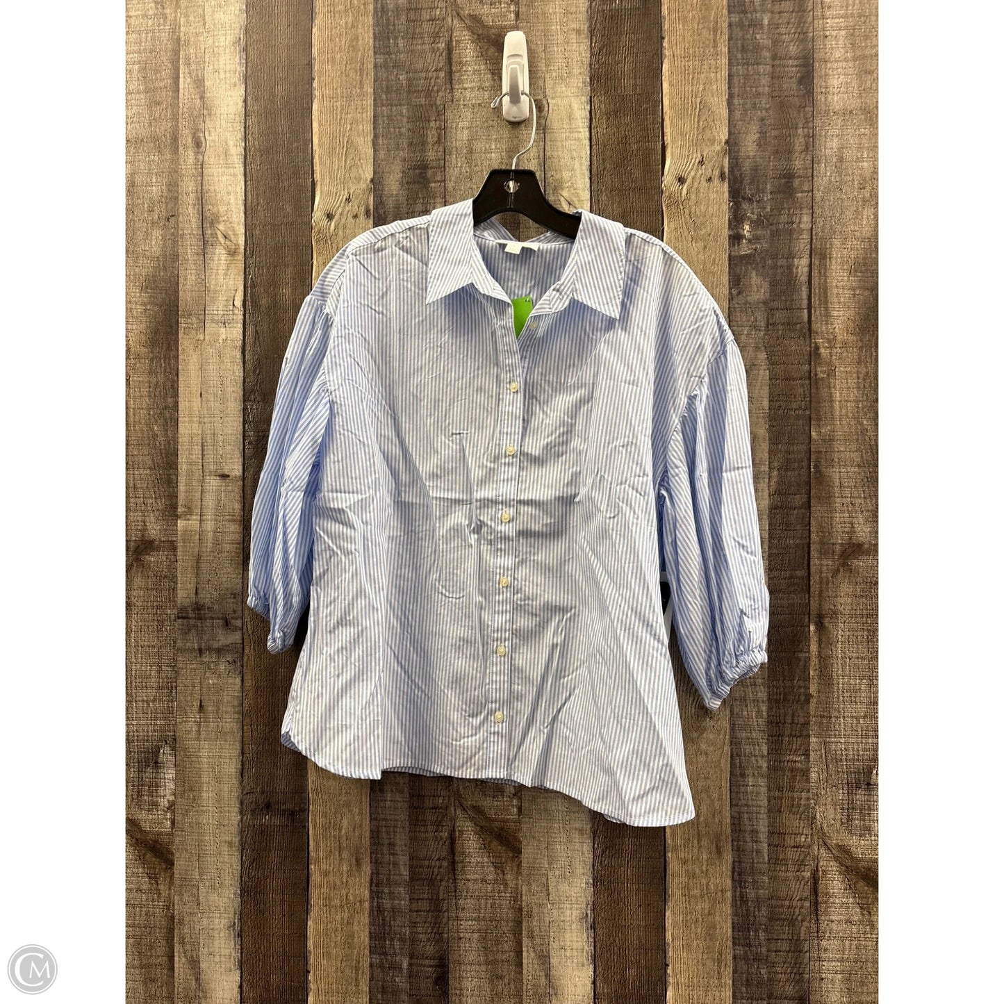 Top Short Sleeve By Charter Club In Striped Pattern, Size: Lp