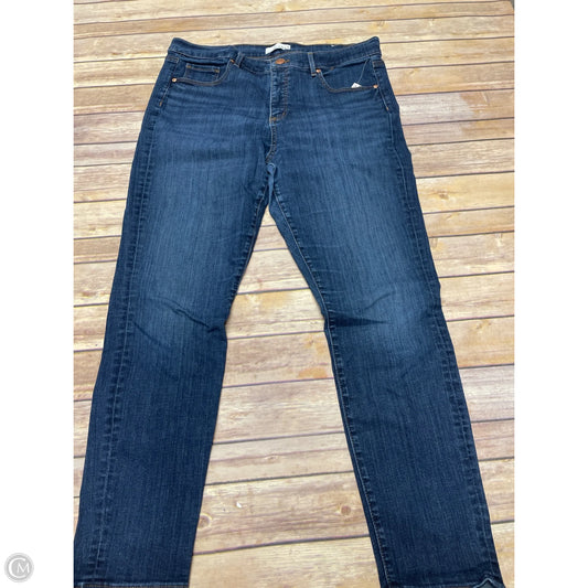 Jeans Skinny By Loft In Blue Denim, Size: 14
