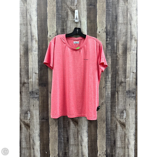 Athletic Top Short Sleeve By Columbia In Orange, Size: Xxl