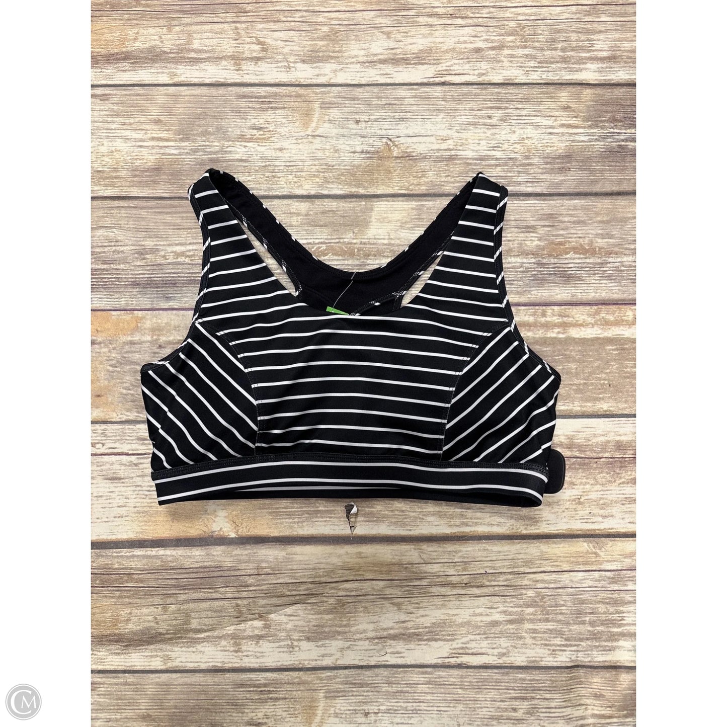 Athletic Bra By Tek Gear In Black & White, Size: Xl