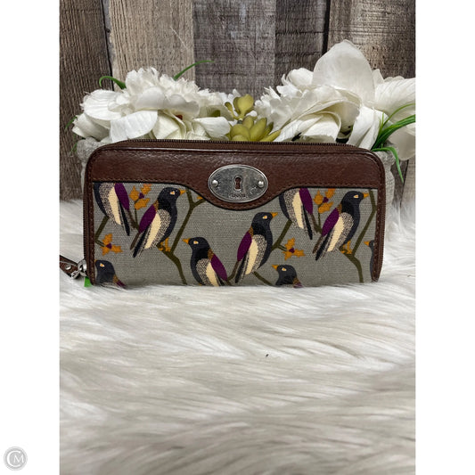 Wallet Leather By Fossil, Size: Medium