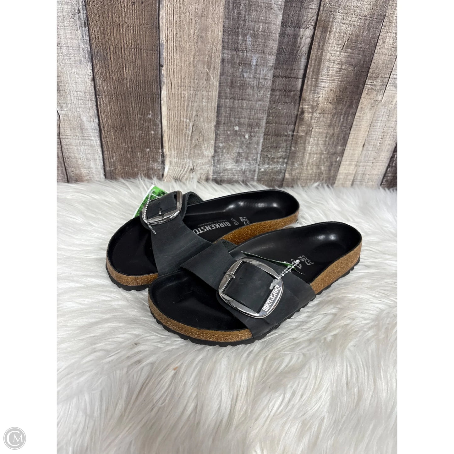 Sandals Flats By Birkenstock In Black, Size: 6