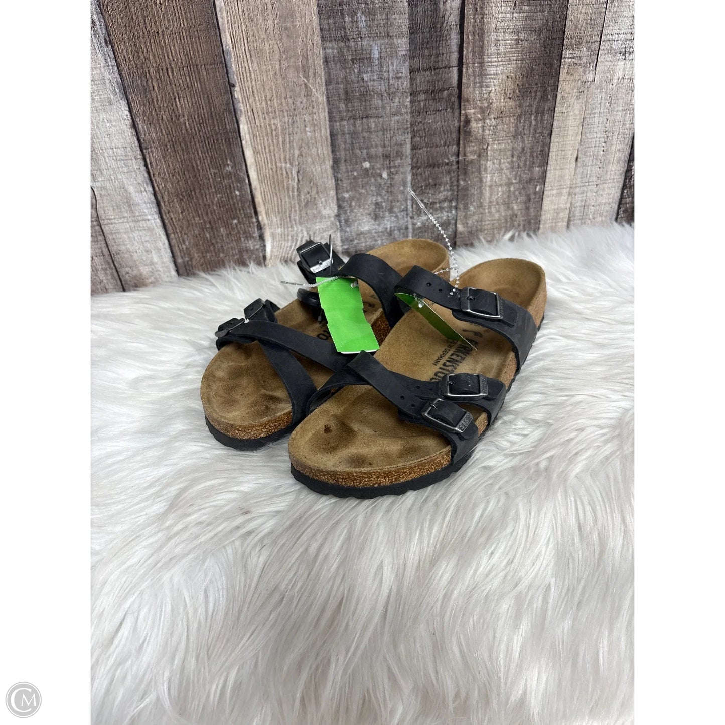 Sandals Flats By Birkenstock In Black, Size: 7