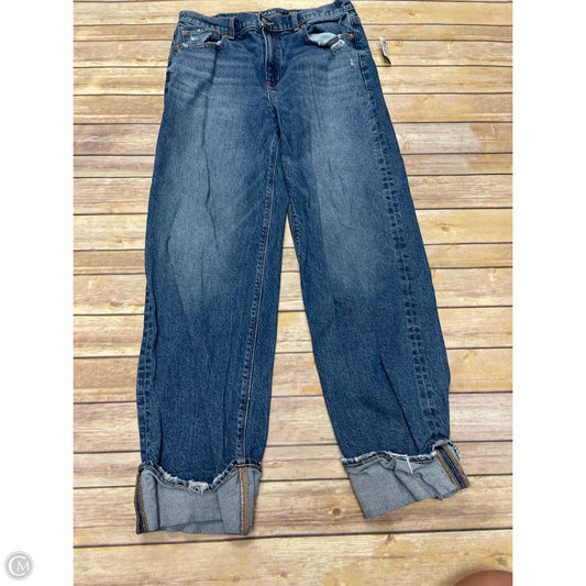 Jeans Straight By American Eagle In Blue Denim, Size: 10