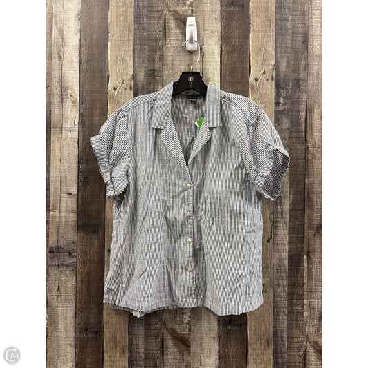 Top Short Sleeve By Eddie Bauer In Striped Pattern, Size: L