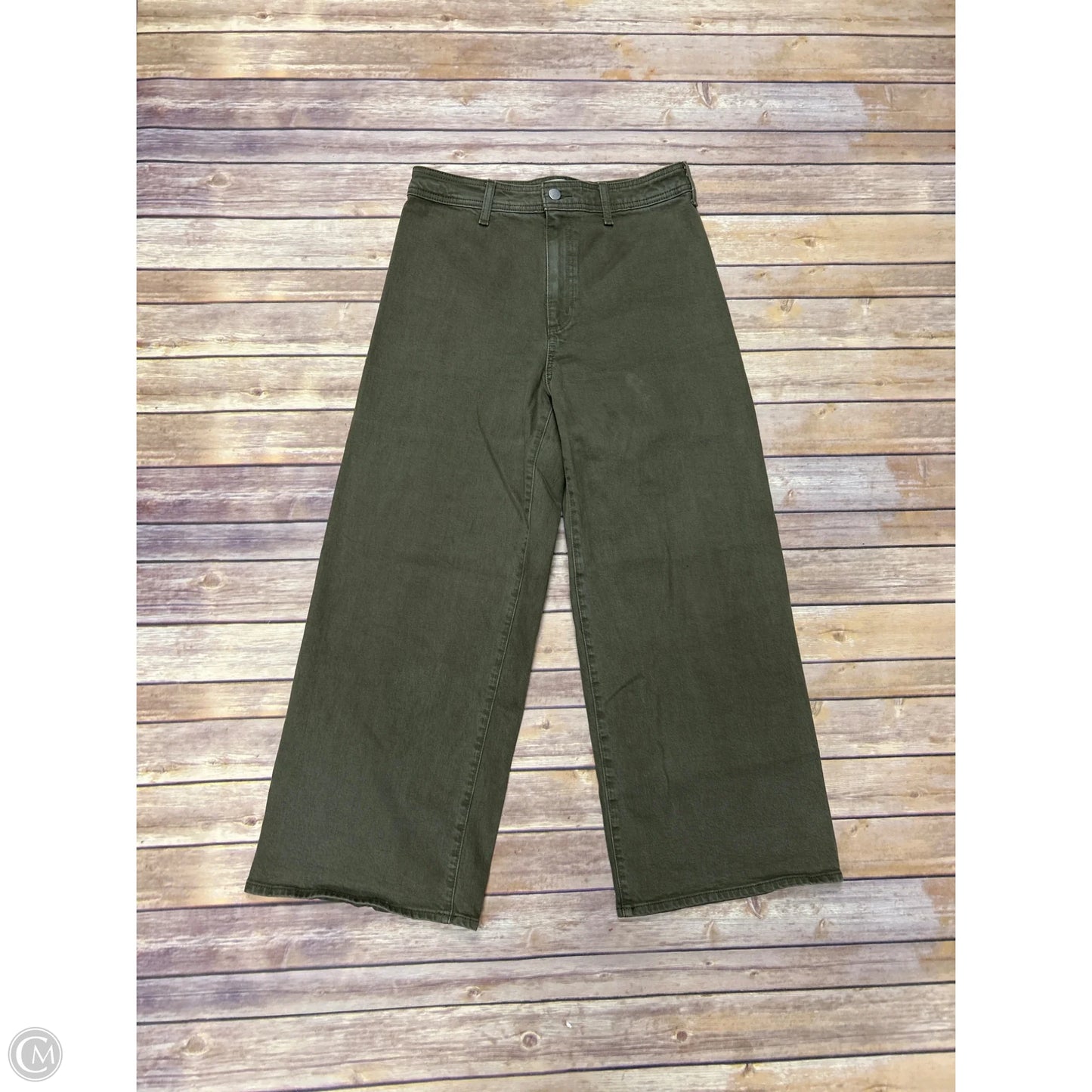 Jeans Wide Leg By Universal Thread In Green Denim, Size: 10