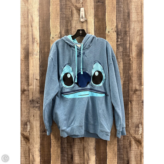 Sweatshirt Hoodie By Disney In Blue, Size: L