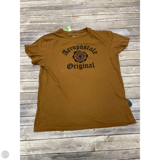 Top Short Sleeve By Aeropostale In Brown, Size: Xl