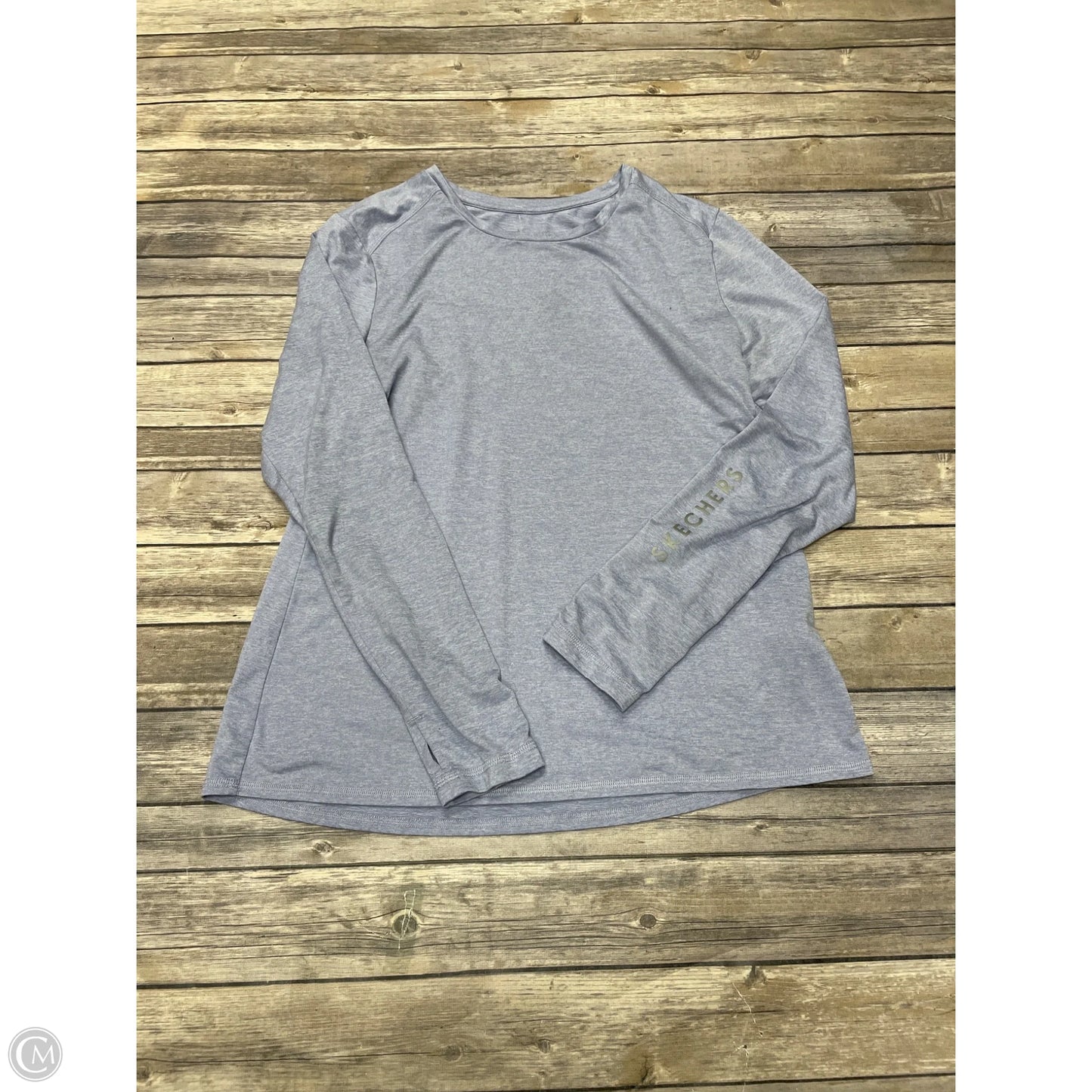 Athletic Top Long Sleeve Crewneck By Skechers In Purple, Size: L