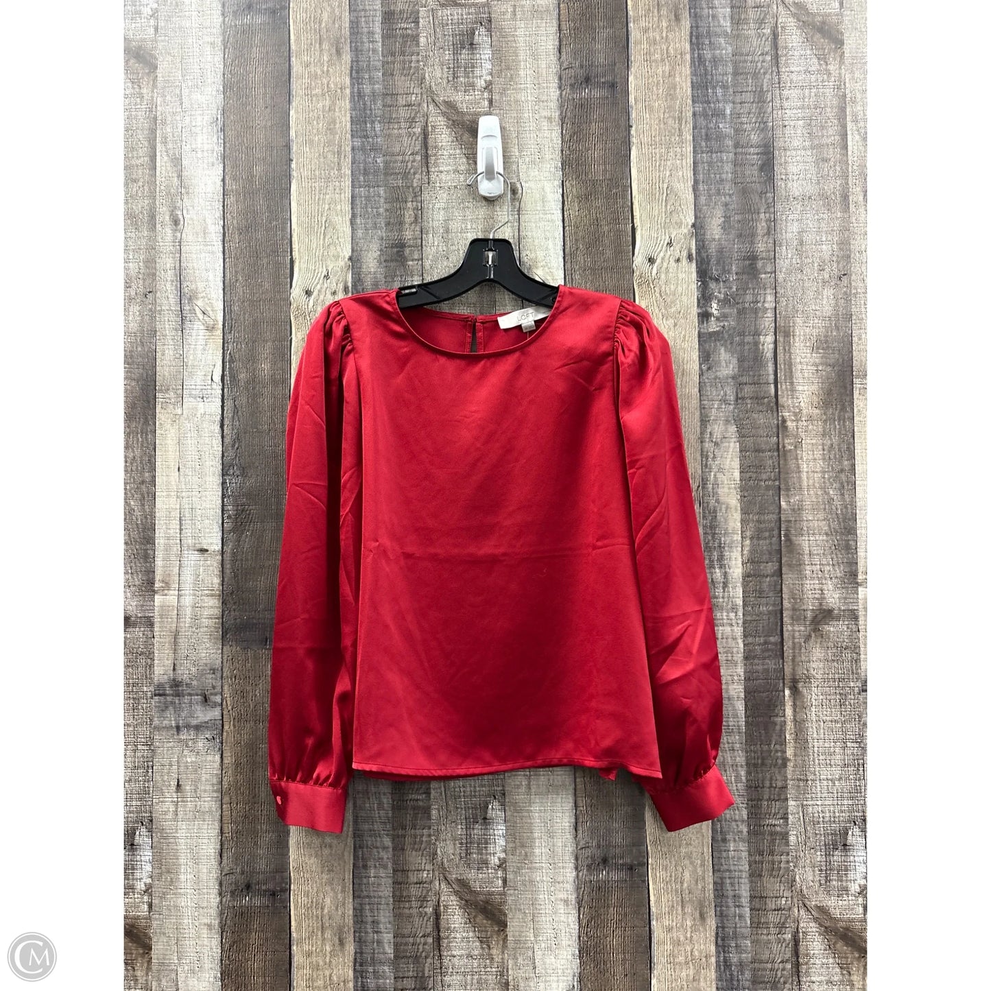 Top Long Sleeve By Loft In Red, Size: Sp