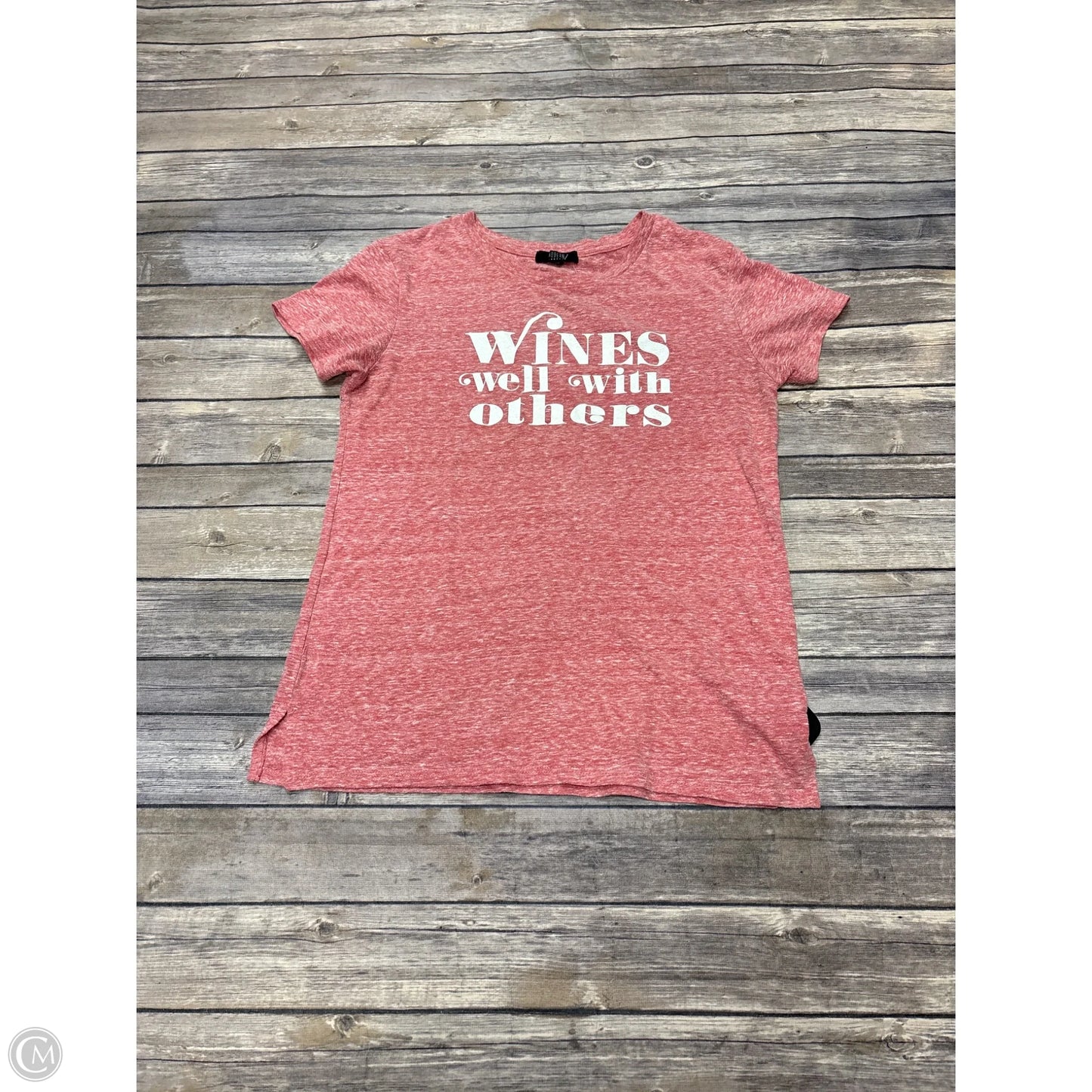 Top Short Sleeve Basic By Modrn Canvas In Red, Size: S