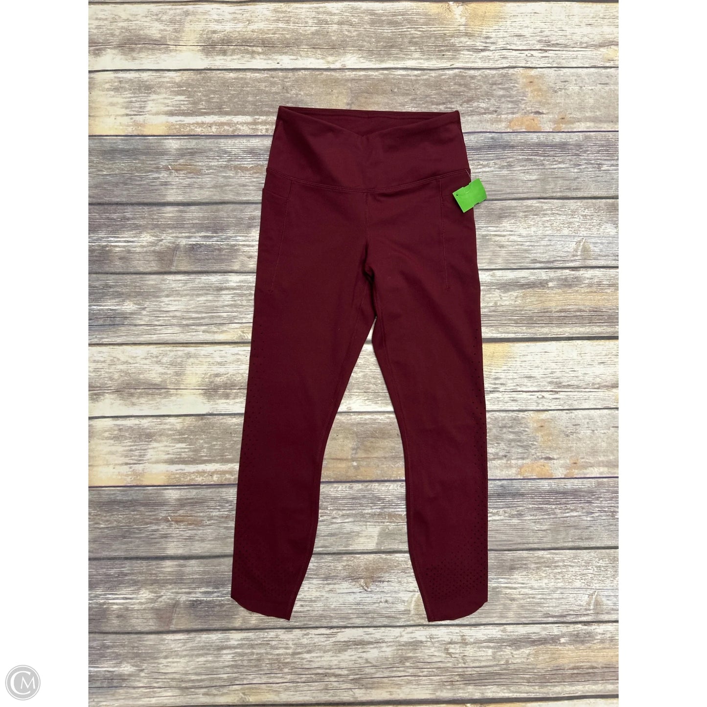 Athletic Leggings By Active Life In Maroon, Size: S