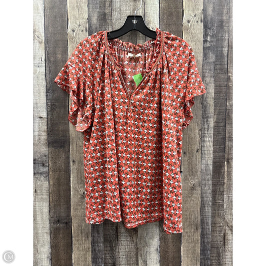 Top Short Sleeve By Max Studio In Multi-colored, Size: 2x