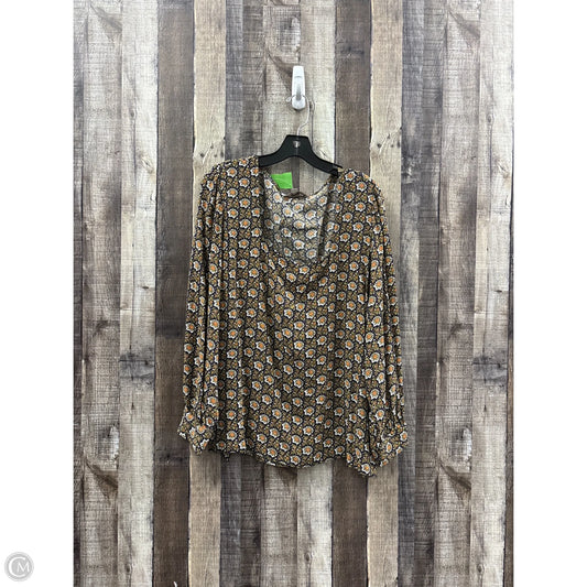 Top Long Sleeve By Loft In Multi-colored, Size: Xl