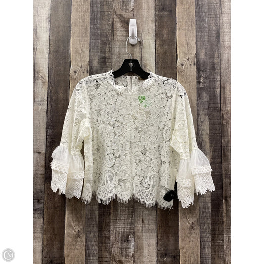 Top Long Sleeve By Hayden Harnett In White, Size: L