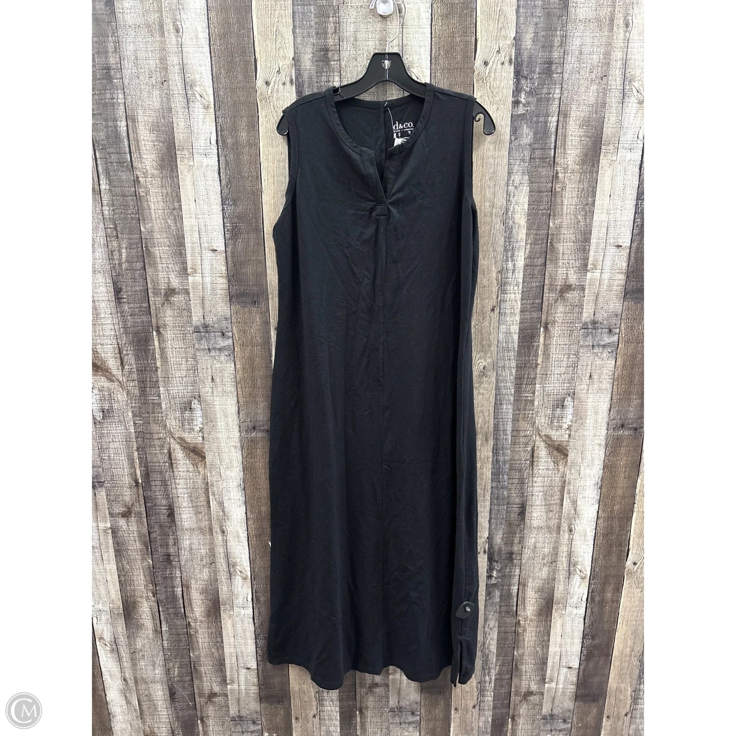 Dress Casual Maxi By D&co. In Black, Size: M