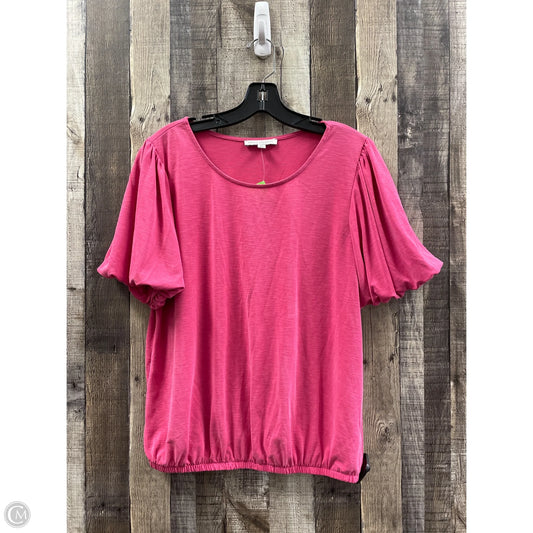 Top Short Sleeve By Green Envelope In Pink, Size: Xl