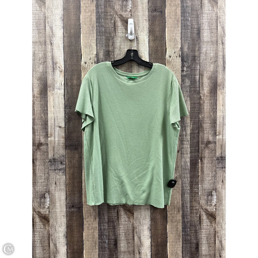 Top Short Sleeve By Dip In Green, Size: 1x
