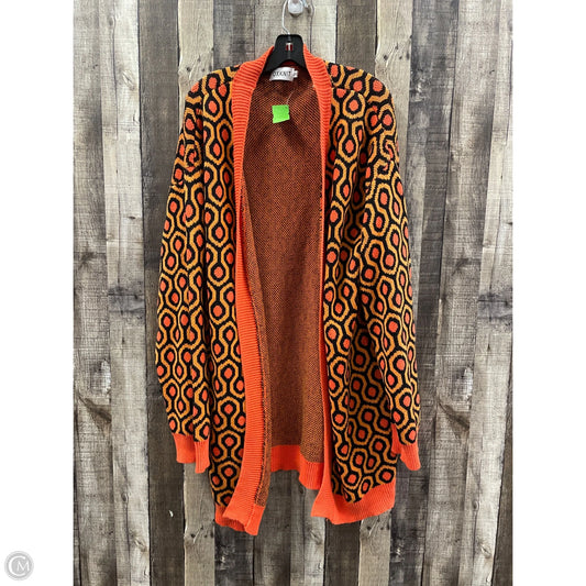 Sweater Cardigan By Cme In Orange, Size: Xxl