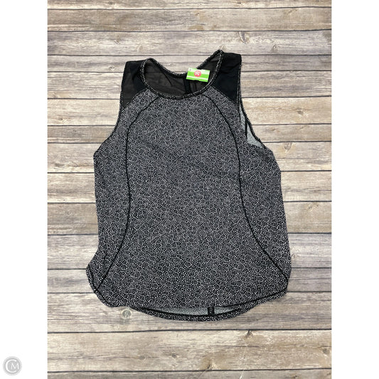 Athletic Tank Top By Lululemon In Black & White, Size: M