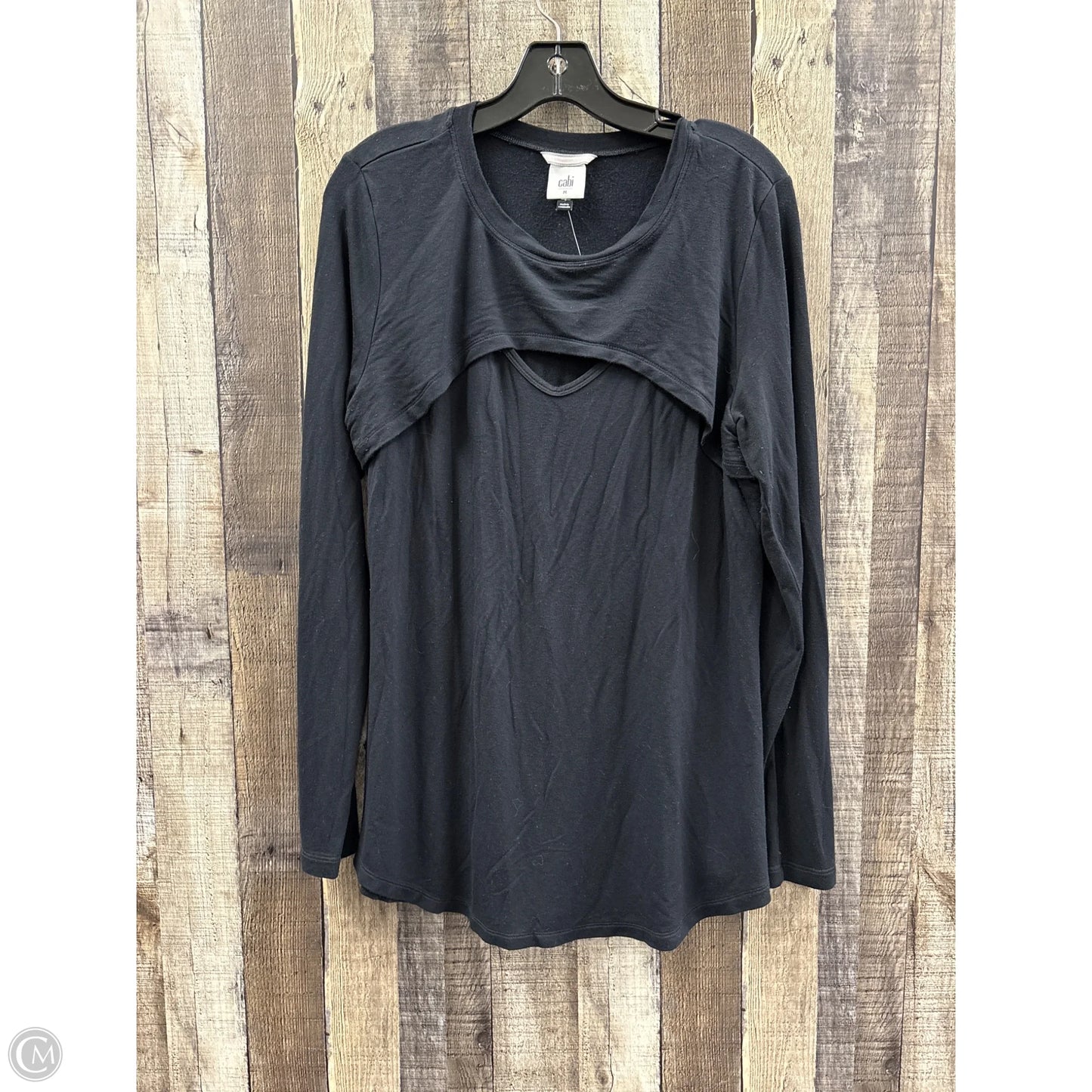 Top Long Sleeve By Cabi In Black, Size: M