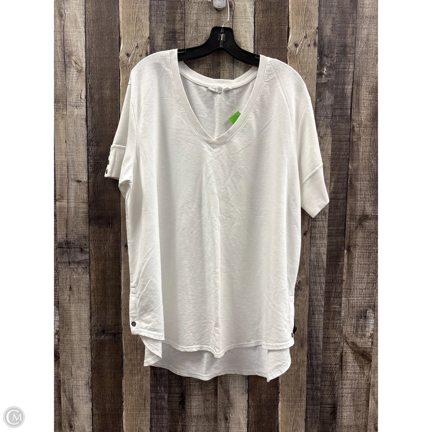 Top Short Sleeve By Jane And Delancey In White, Size: 2x