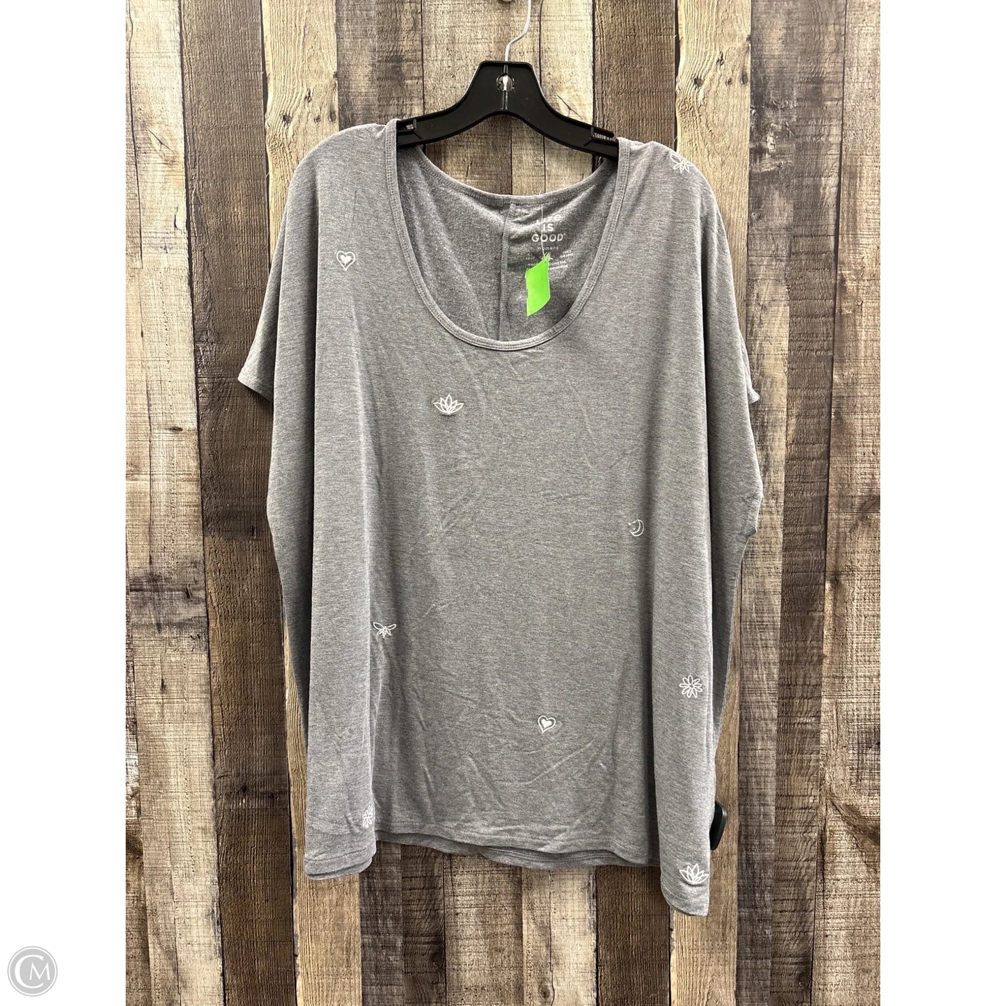 Top Short Sleeve By Life Is Good In Grey, Size: Xl