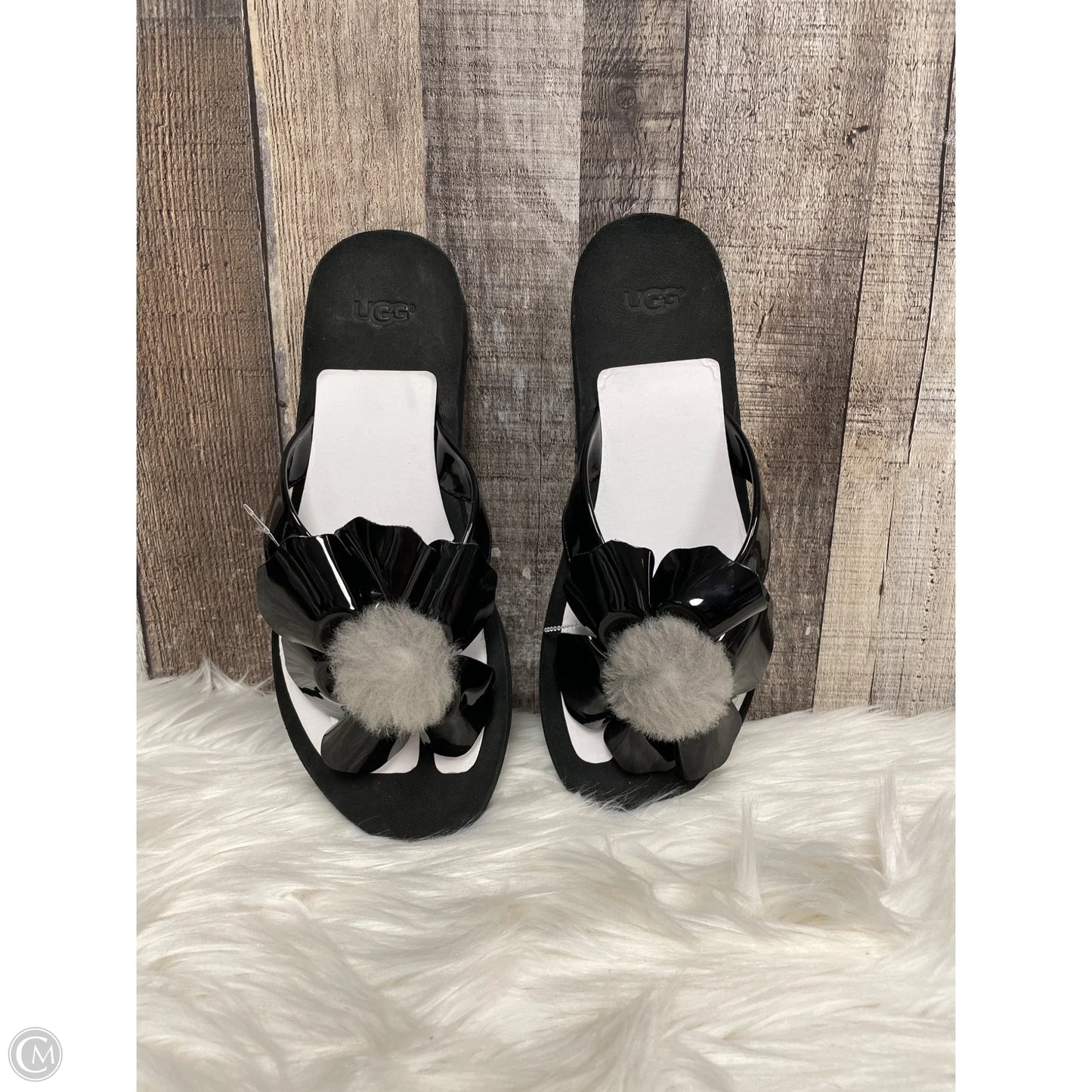 Sandals Designer By Ugg In Black, Size: 10