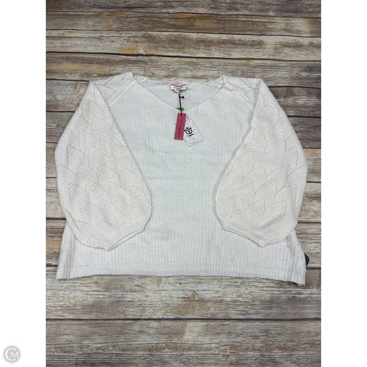 Sweater By Andree By Unit In Ivory, Size: L
