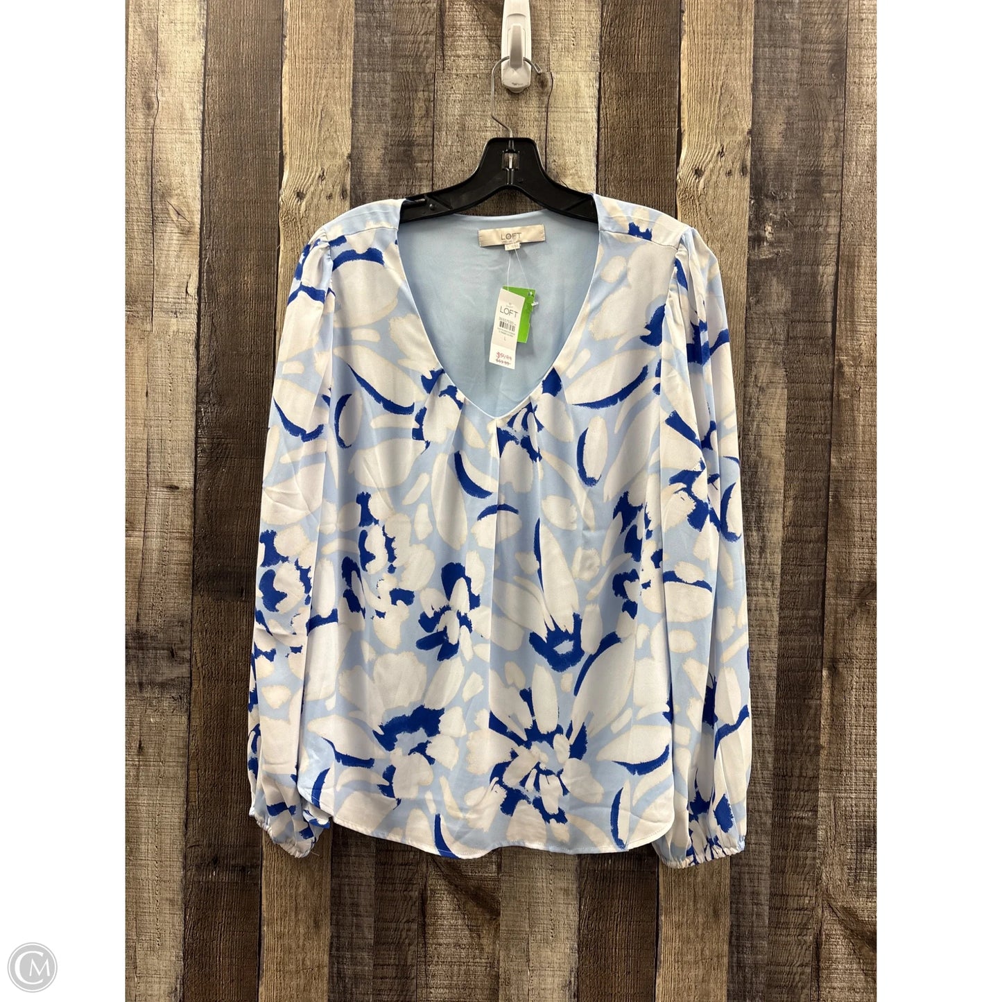 Top Long Sleeve By Loft In Blue, Size: L