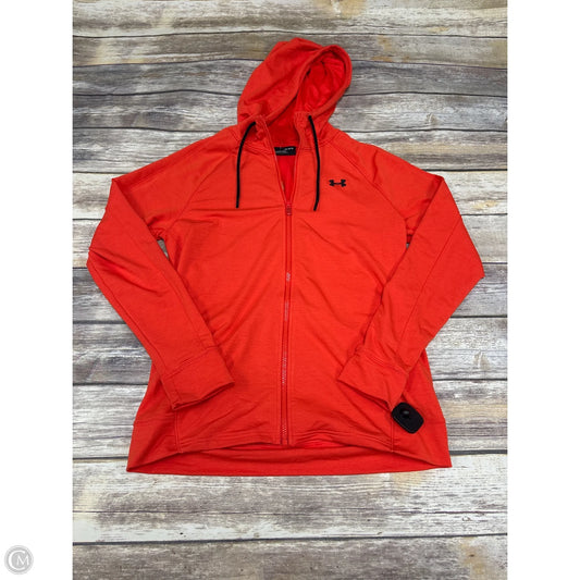 Athletic Jacket By Under Armour In Orange, Size: L