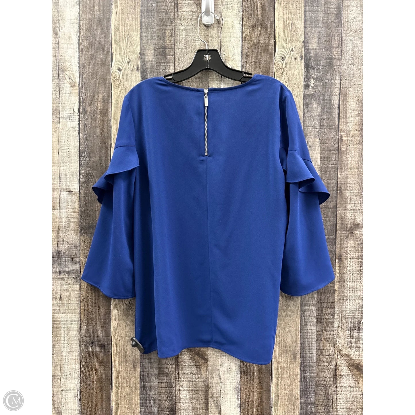Top 3/4 Sleeve By Alfani In Blue, Size: M