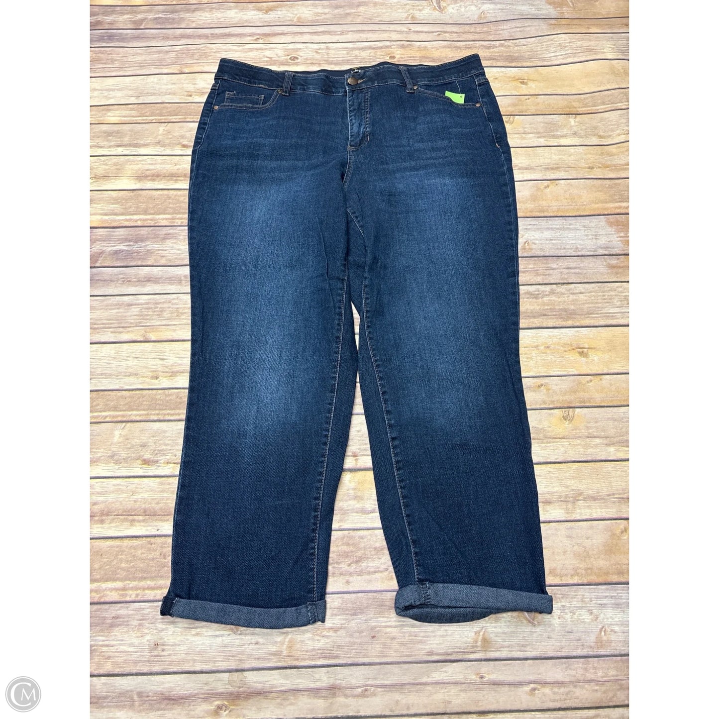Jeans Straight By D Jeans In Blue Denim, Size: 16