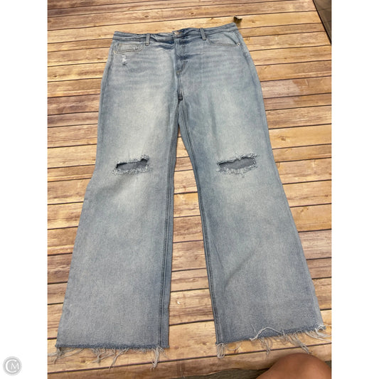 Jeans Wide Leg By Arula In Blue Denim, Size: 14