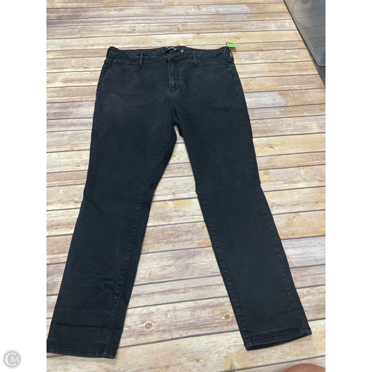 Jeans Skinny By Jordache In Black Denim, Size: 18