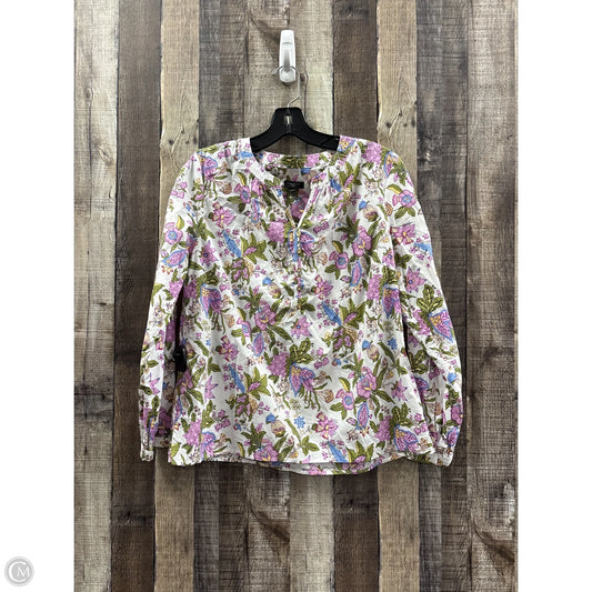 Top Long Sleeve By Talbots In Multi-colored, Size: Mp
