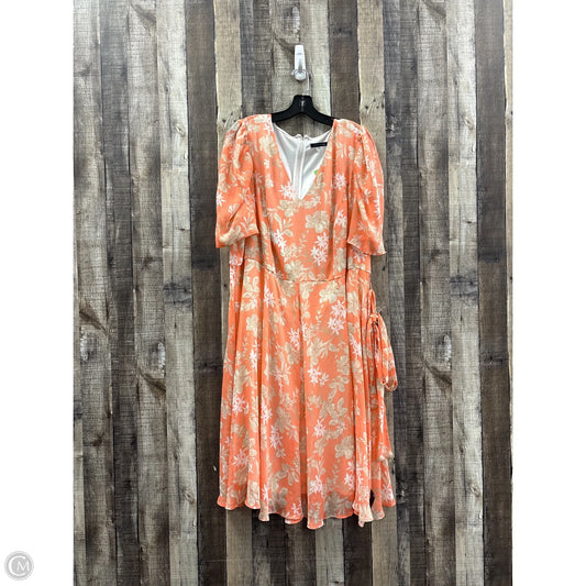 Dress Casual Midi By Tommy Hilfiger In Peach, Size: 1x